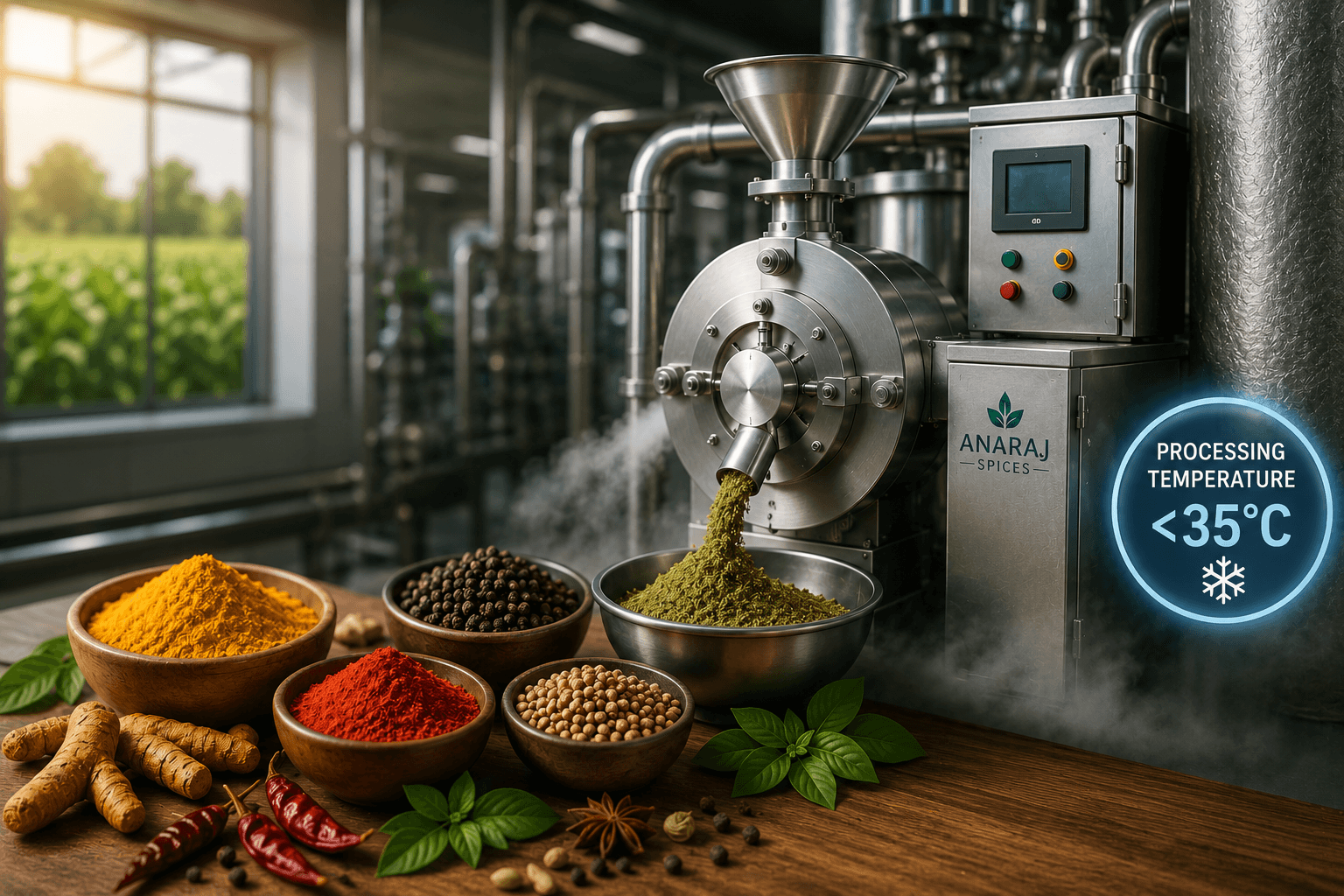 ANRAJ Spices Cold Grinding Process & Pure Spices